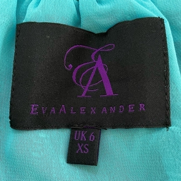 EVA ALEXANDER London V-Neck Multicolor Print Sleeveless Sheer Women’s Maxi Dress - Picture 9 of 11